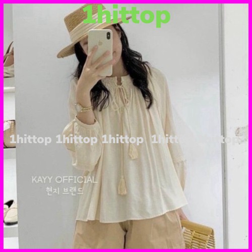 Áo babydoll cổ ren tay bèo tiểu thư Ulzzang  A 211- Có ảnh thật + video thật freeship aobabydoll