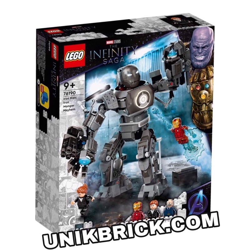 [CÓ HÀNG] Lego UNIK BRICK Marvel 76190 Iron Man: Iron Monger Mayhem Robot người sắt Super Heroes chí