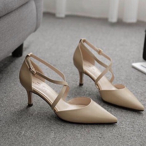 Giày cao gót 5p siêu sang phong cách Hàn Quốc XKC33