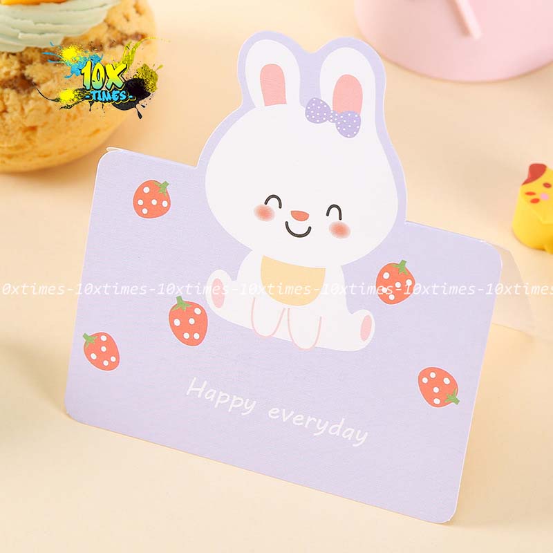 (160K/100c)Thiệp thú cưng dễ  thương cute tặng sinh nhật đầy tháng bé trai bé gái, giáng sinh, mồng 1 tháng 6 10xtimes