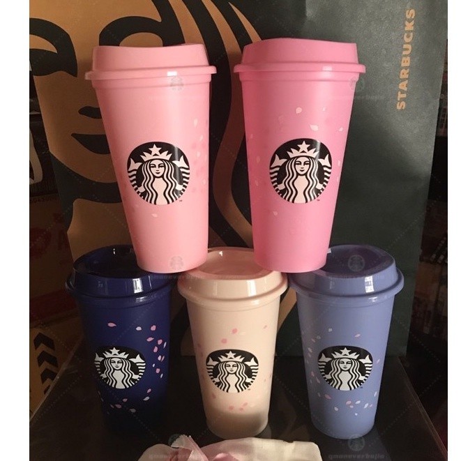 [COD] chất lượng cao Starbucks tách Cốc nóng có thể tái sử dụng Starbucks Blossom Spring Collection 473ml / 710ml