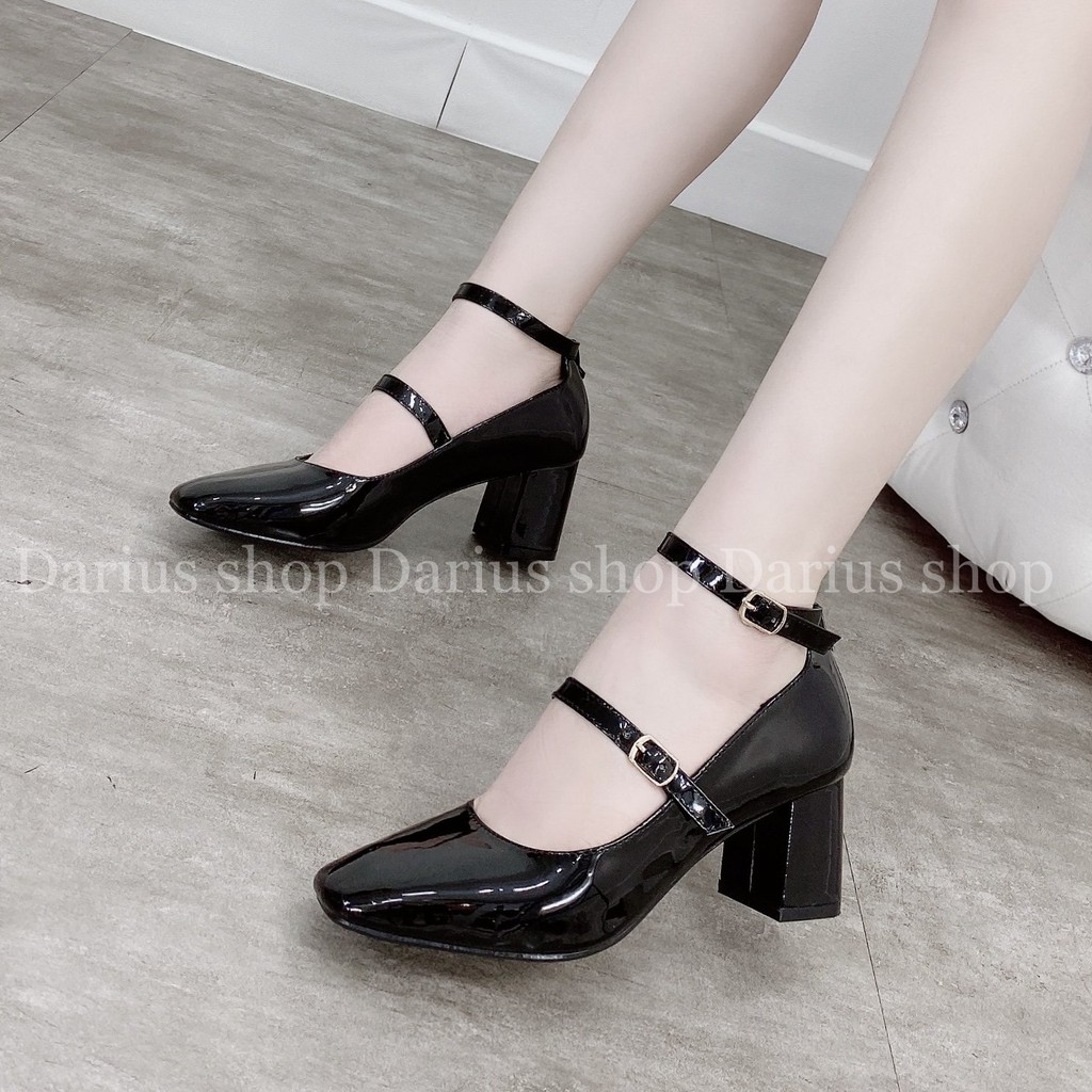 Giày cao gót style tiểu thư quai ngang 5cm - Mi50