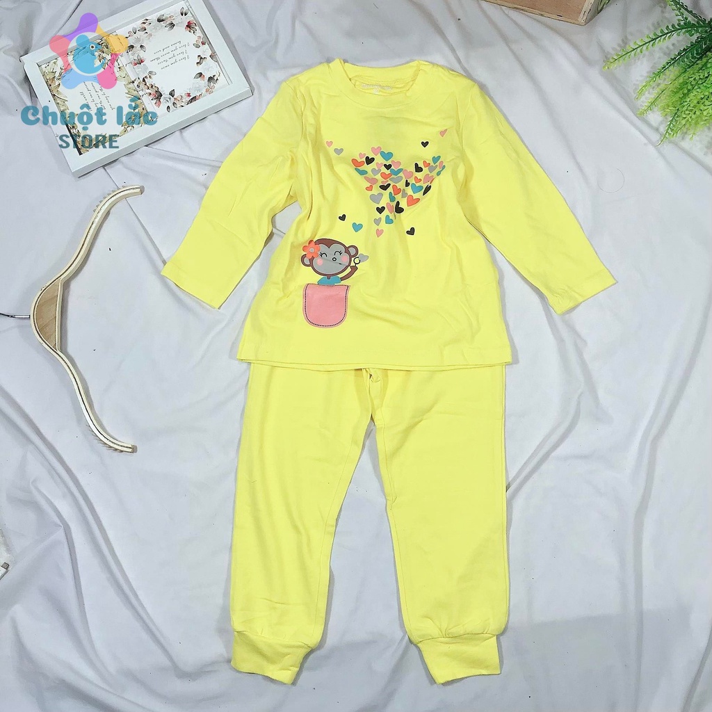 Bộ Quần Áo Bé Gái Chuột Lắc Store Thun Cotton Cao Cấp Co Giãn 4 Chiều 8Kg Đến 25Kg