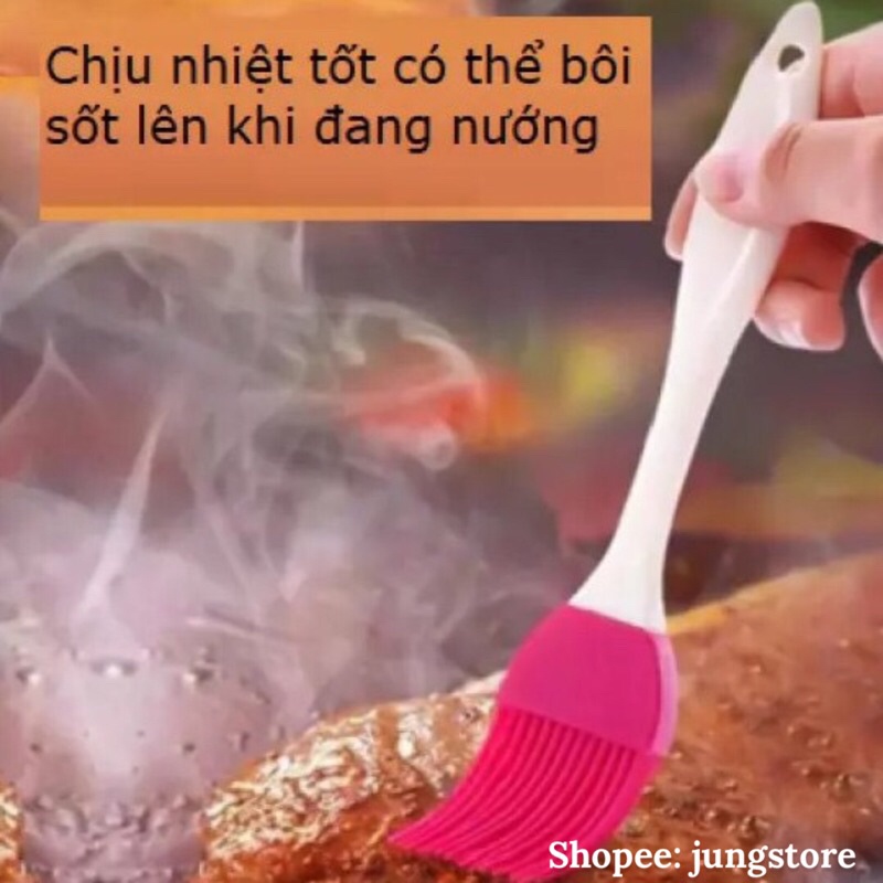 Chổi Quét Dầu, Nước, Siro, quét mặt bánh, Chổi Phết Ướp Gia Vị Silicon Chịu Nhiệt, An Toàn, Tiện Dụng M328
