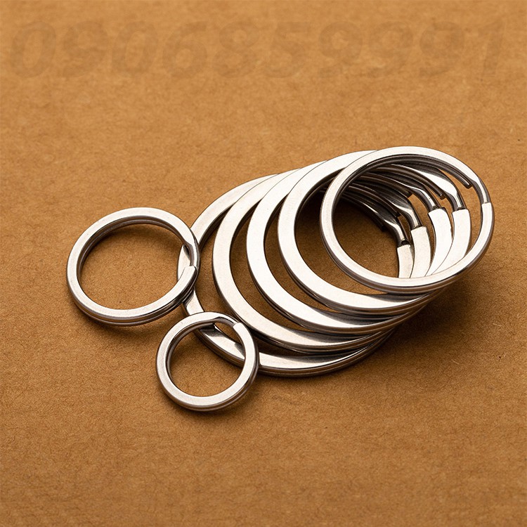 Vòng khoen móc khóa,ring phụ kiện EDC inox phẳng