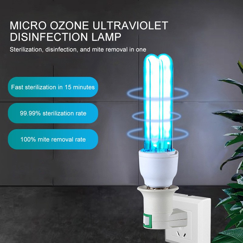 Bóng đèn diệt khuẩn tia cực tím UVC E27 26W khử trùng tại nhà Ozone UV