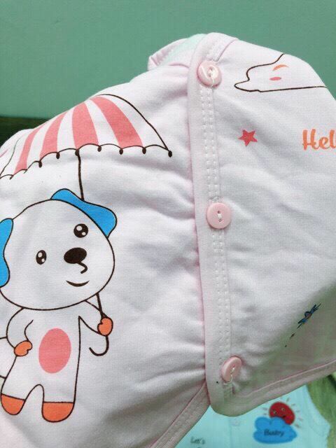 Áo gile cotton 2 lớp in hình cho bé sơ sinh