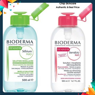 Nước tẩy trang BIODERMA Sensibio H2O Pháp Nắp Nhấn giảm sập sàn