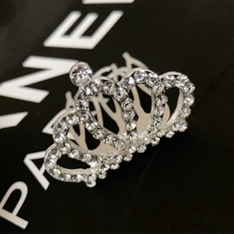 Kẹp Tóc Hình Vương Miện Đính Đá Lấp Lánh Cho Bé Gái