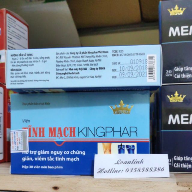 Viên tĩnh mạch Kingphar - giảm nguy cơ suy giãn, viêm tắc tĩnh mạch