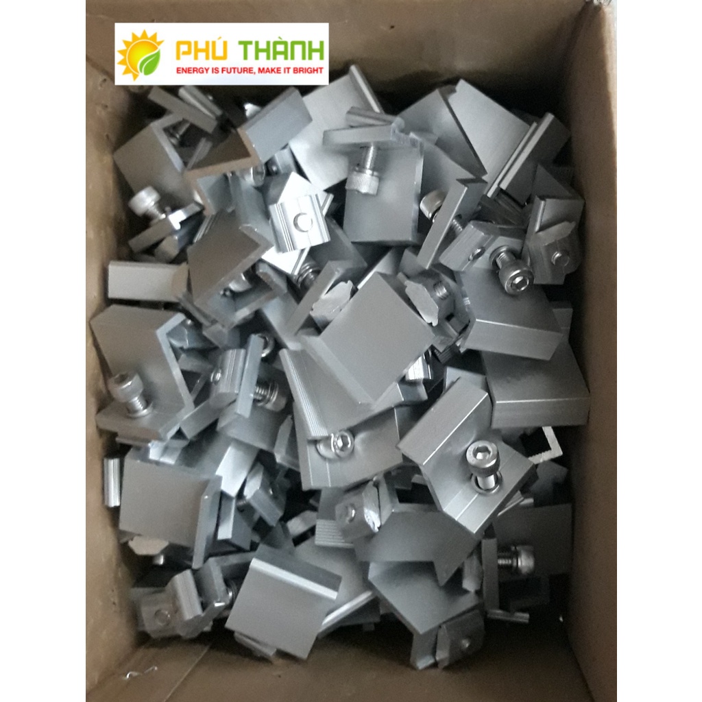 Kẹp Biên Năng Lượng Mặt Trời 35 MM_Bulong Inox 304_Kẹp Biên Solar Kẹp Z Cho Tấm Pin Solar