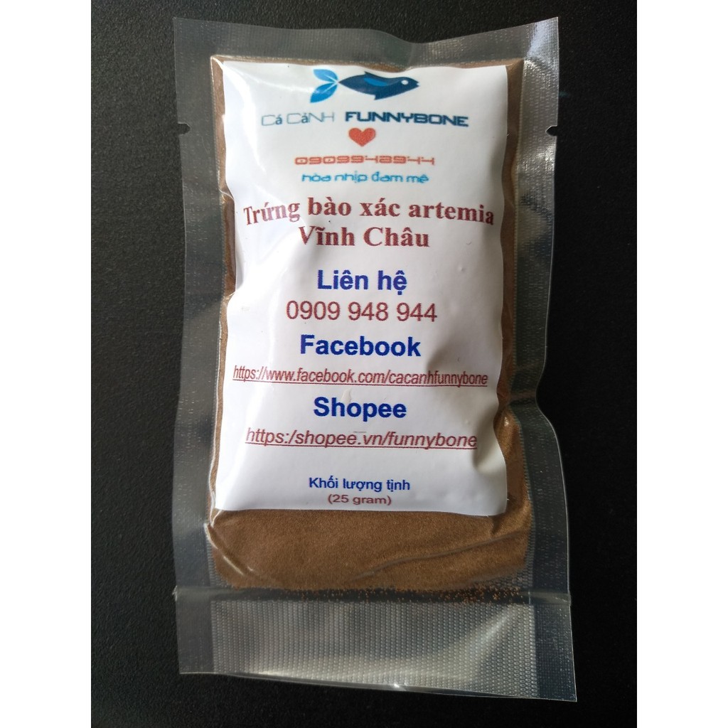 Trứng artemia Vĩnh Châu, túi hút chân không