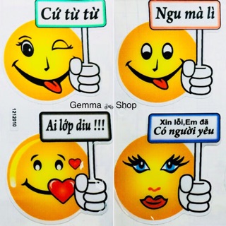 Tem dán decal xe máy hình mặt cười