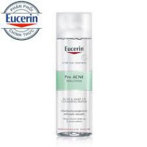 [CHÍNH HÃNG] Combo cho da nhờn mụn Eucerin: nước tẩy trang 200ml, gel rửa mặt 200ml, tẩy tế bào chết 100ml.