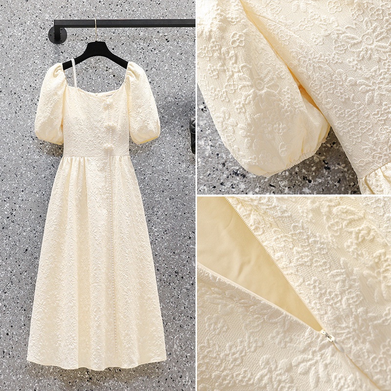 R91533 Đầm xoè nữ hè ngắn tay cho người mập hàng nhập