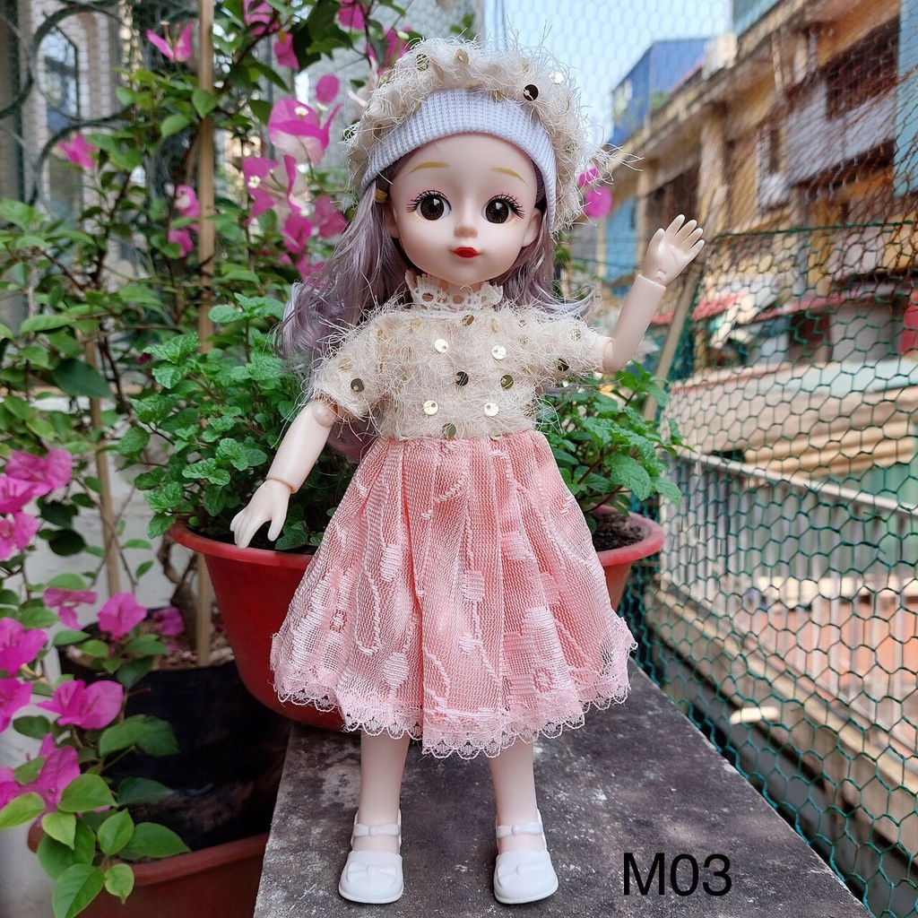 Búp Bê Bé Gái Cao 30cm Với Những Chiếc Váy Dễ Thương