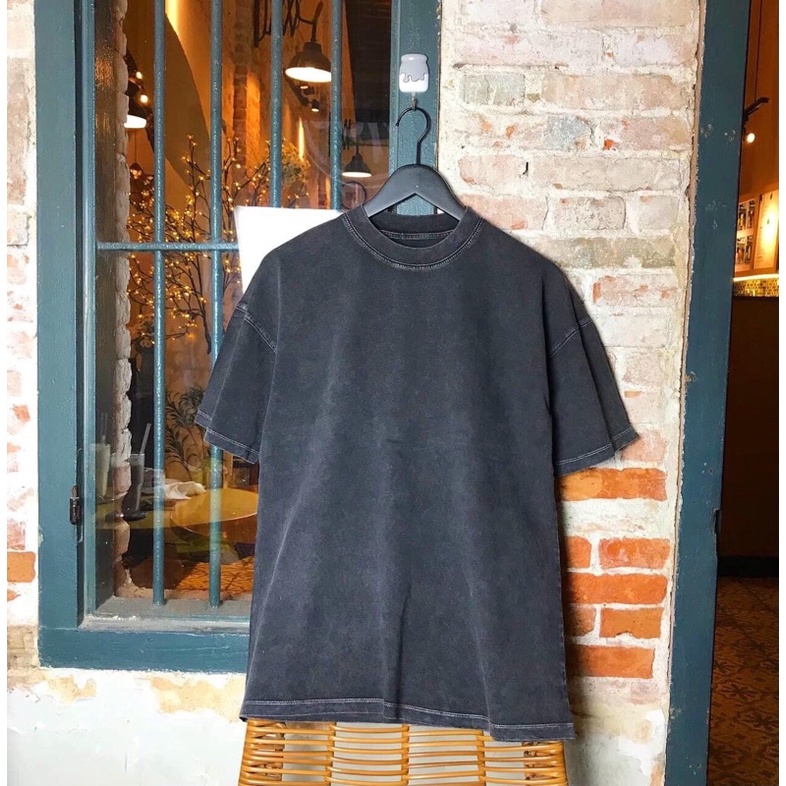 Áo thun wash tay lỡ DATINO phông unisex chất liệu 100% Cotton form rộng tie dye acid wash