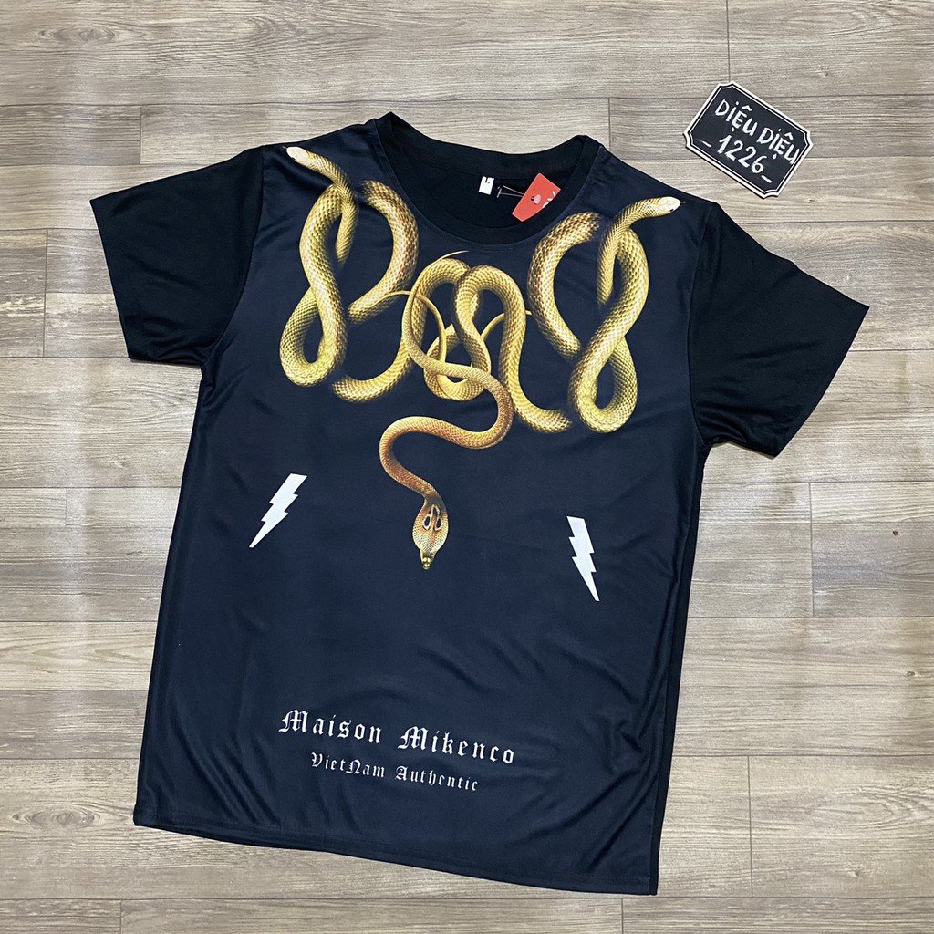 ÁO PHÔNG MIKENCO HÓT HÍT HỌA TIẾT RẮN ĐEN TRẮNG CHẤT VẢI THUN LẠNH IN HÌNH 3D CAO CẤP kèm ảnh thật | BigBuy360 - bigbuy360.vn