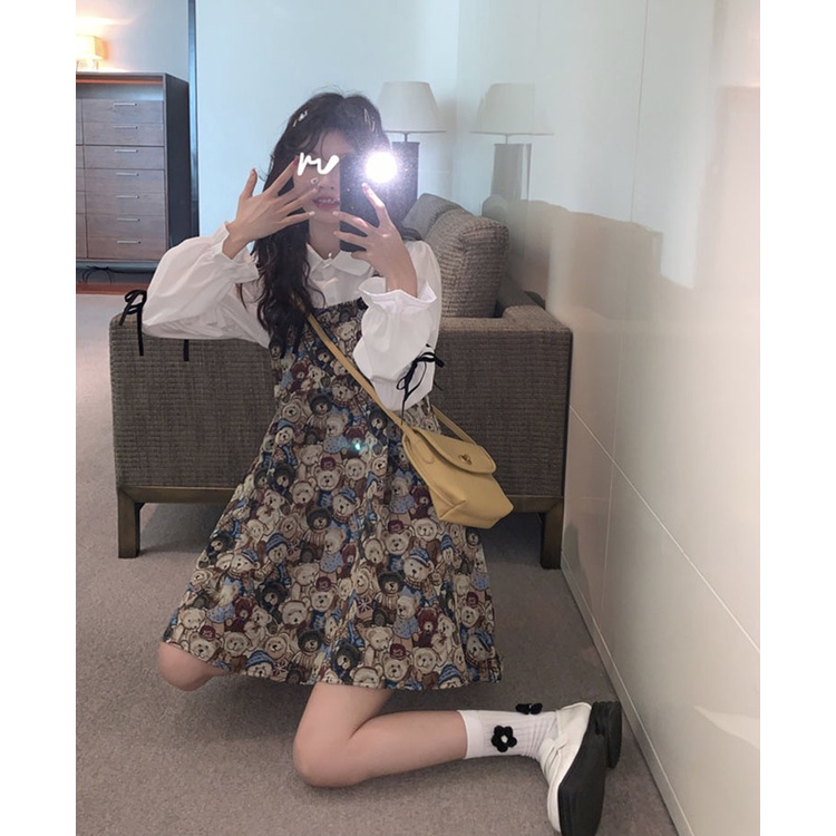 Áo Sơ Mi Dài Tay Đính Nơ Ngọt Ngào Thời Trang Mùa Thu Dành Cho Nữ