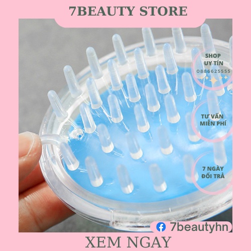 Lược gội đầu silicon dưỡng sinh massage da đầu