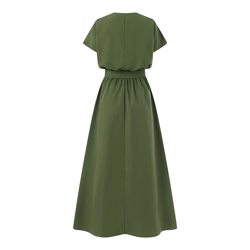 Zanzea Đầm Dài Tay Ngắn Cổ Chữ V Form Rộng Thời Trang Cho Nữ