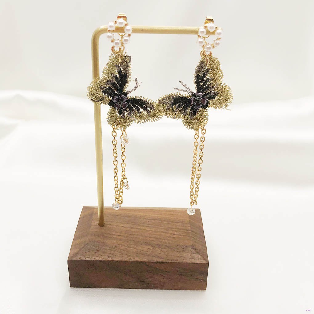 1 Đôi Bông Tai Dài Tua Rua Đính Đá Cho Nữ