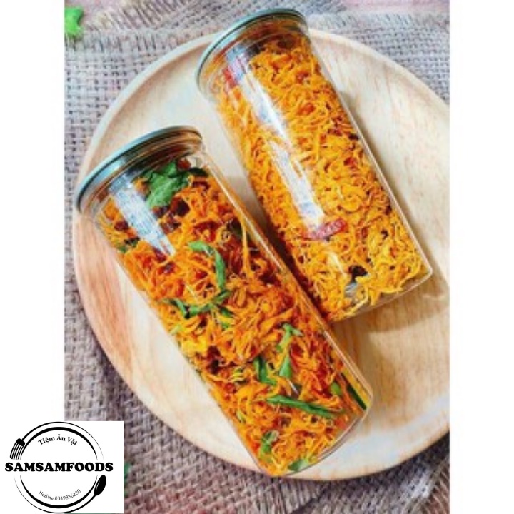 Khô gà lá chanh siêu ngon hũ 200g đồ ăn vặt tiệm ăn vặt Sam Sam