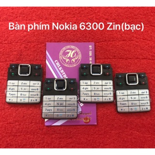 Bàn phím Nokia 6300 zin(bạc)