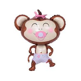 Bóng hình con khỉ trang trí sinh nhật cho bé