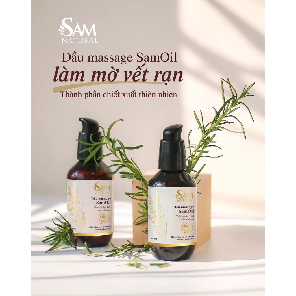 Dầu massage da trước và sau sinh Samoil, hỗ trợ làm giảm rạn da, mờ sẹo.Dầu dưỡng ẩm, chống khô da 100ml