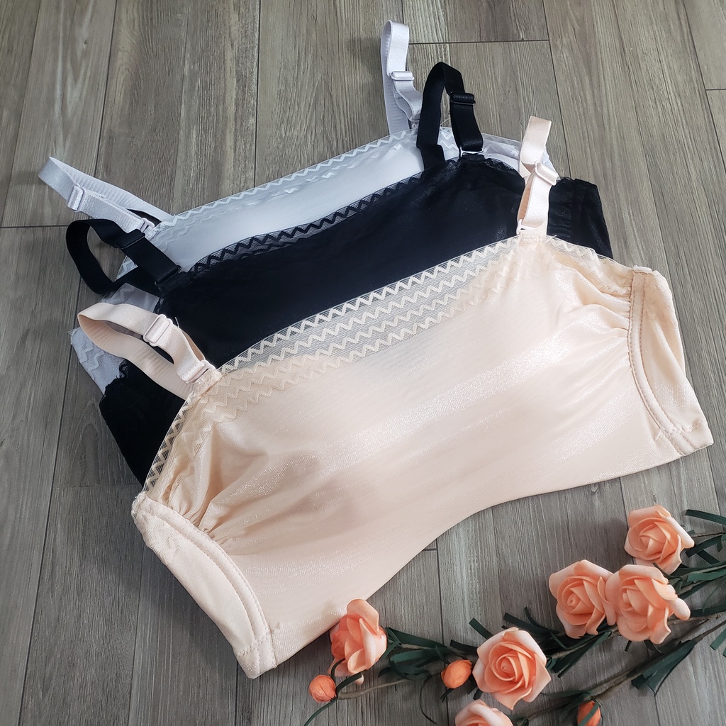 Áo ngực nữ chống tuột cột dây trước mềm mịn nâng đẩy ngực ây ren áo cúp ngang