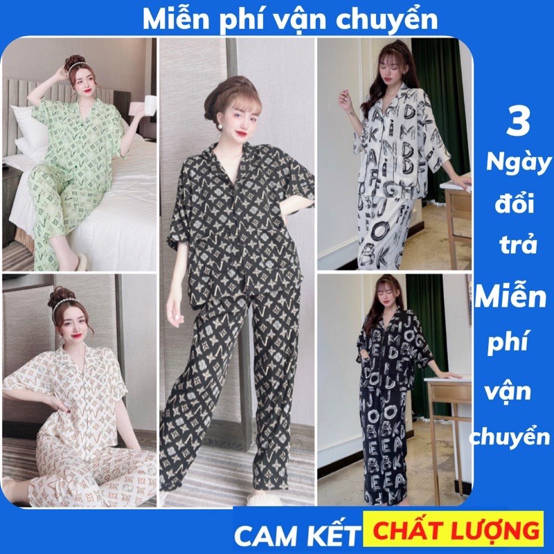 Bộ DD Đồ Ngủ Dài Tay Chất Kate Bộ Pijama Dài Tay Phù Hợp Cả Nam Và Nữ Siêu Hot FD