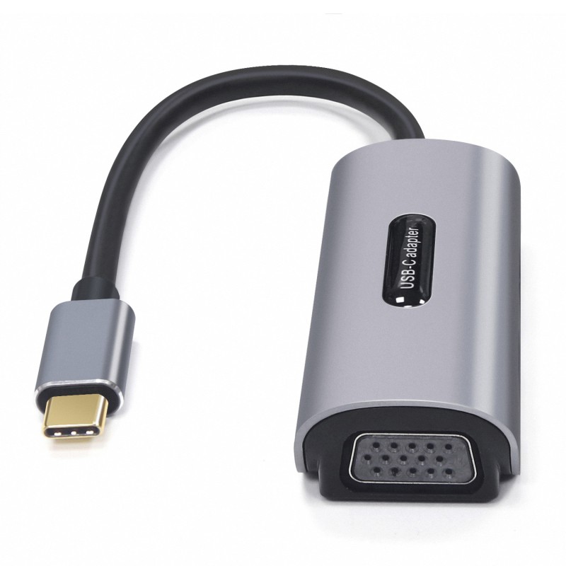 【Ready Stock】 4K UHD 1080P 3-in-1 Type C to VGA HDMI Adapter, for MacBook/Dell 【Rauun】