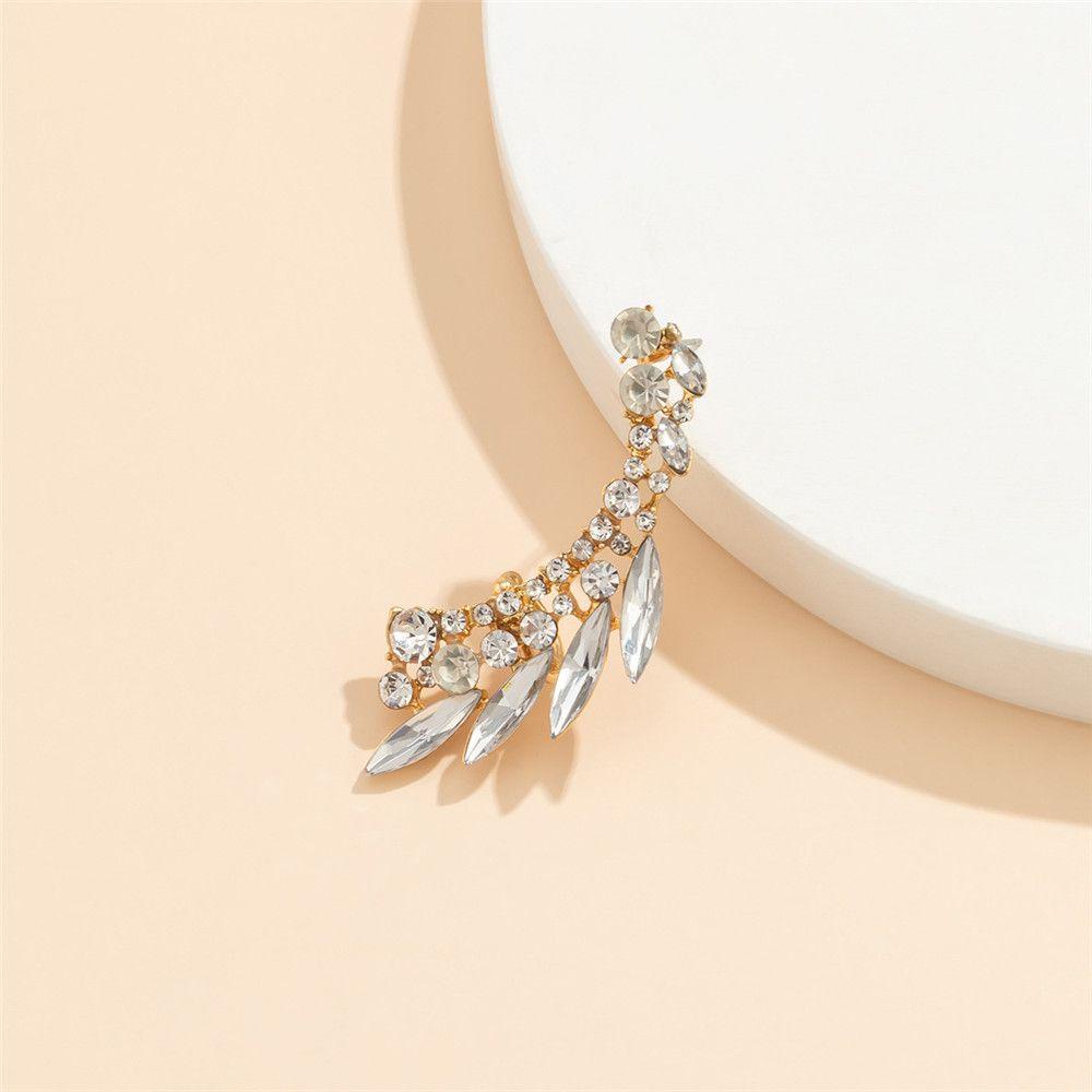 Bebetterm 1Pc Fashion Butterfly Ear Cuff Rhinestones Women Geometric No Piercing Fake Piercing Accessories