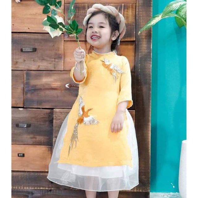 Áo Dài tết cho bé gái ( Ảnh Thật)