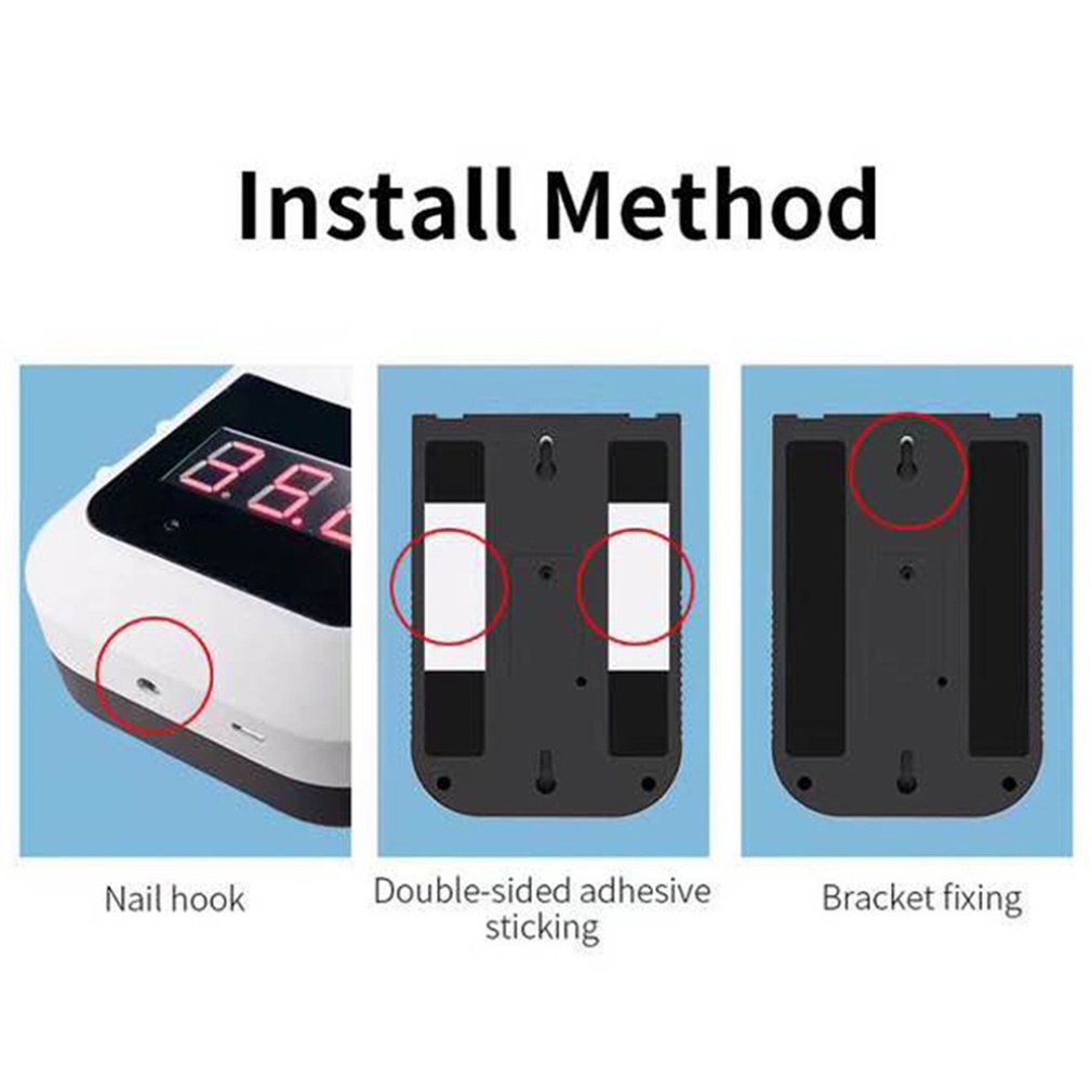 Nhiệt kế cảm biến hồng ngoại tự động báo dạng treo tường cố định k3