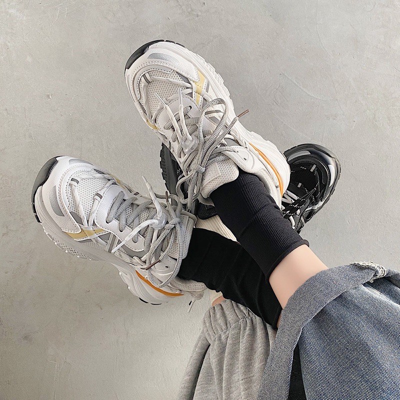 (CÓ SẴN - Trắng, Đen) Giày Sneaker Ulzzang Bomber Phản Quang 2 Màu Đen,Trắng Be Tunime store