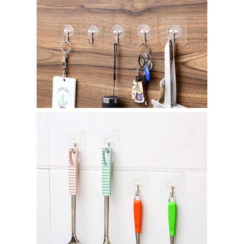 1 Móc Treo Tường Trong Suốt Chịu Lực