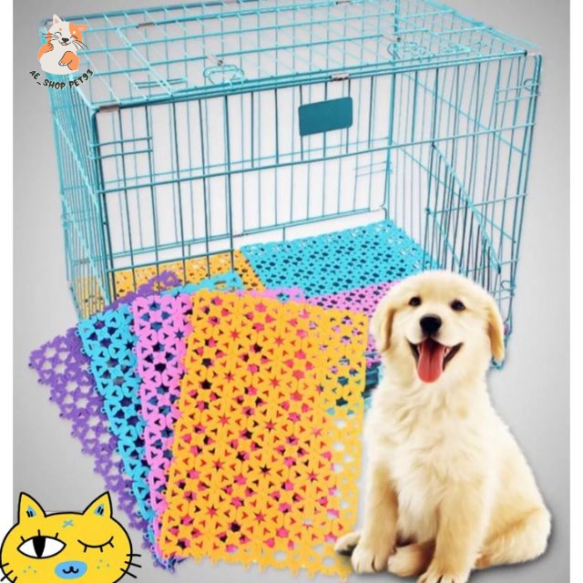 Tấm lót sàn chuồng mèo, chuồng chó bằng nhựa nhiều màu bằng nhựa PVC 20x30cm