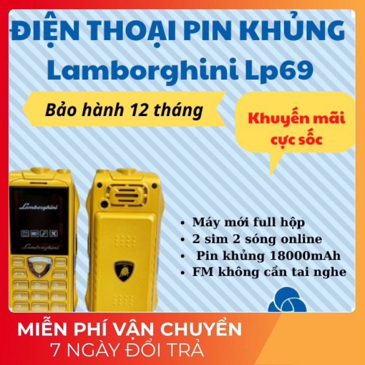 [Siêu rẻ] Điện thoại loa to pin khủng LP69 2 Sim giá rẻ nghe gọi cả tuần-Bảo hành 12 tháng