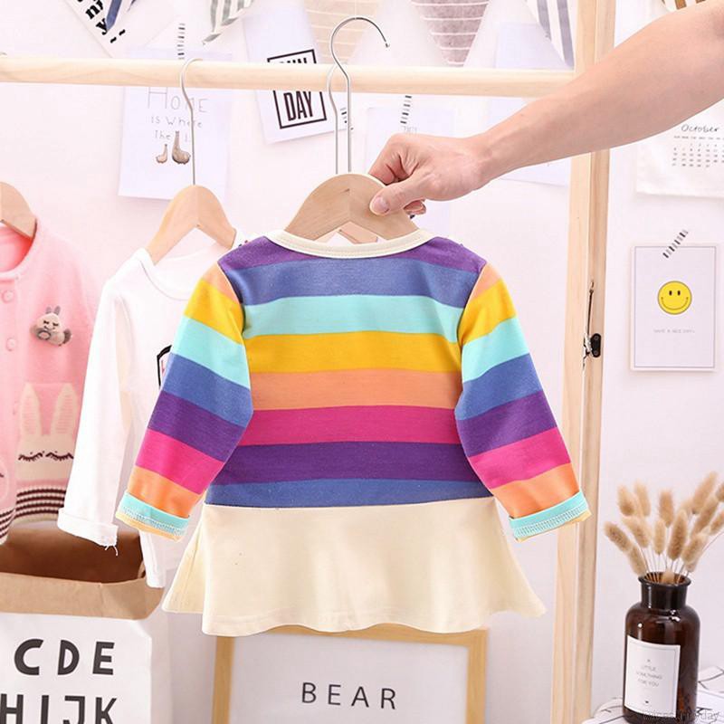 Áo nỉ tay dài cổ tròn thời trang cho bé gái