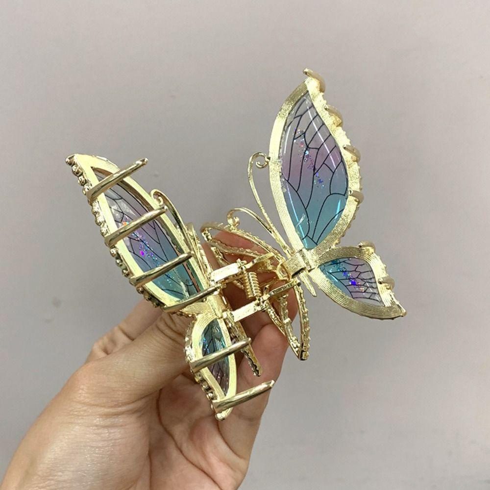 Kẹp Tóc Hình Bướm Bằng Kim Loại Tinh Tế Thời Trang Cho Nữ