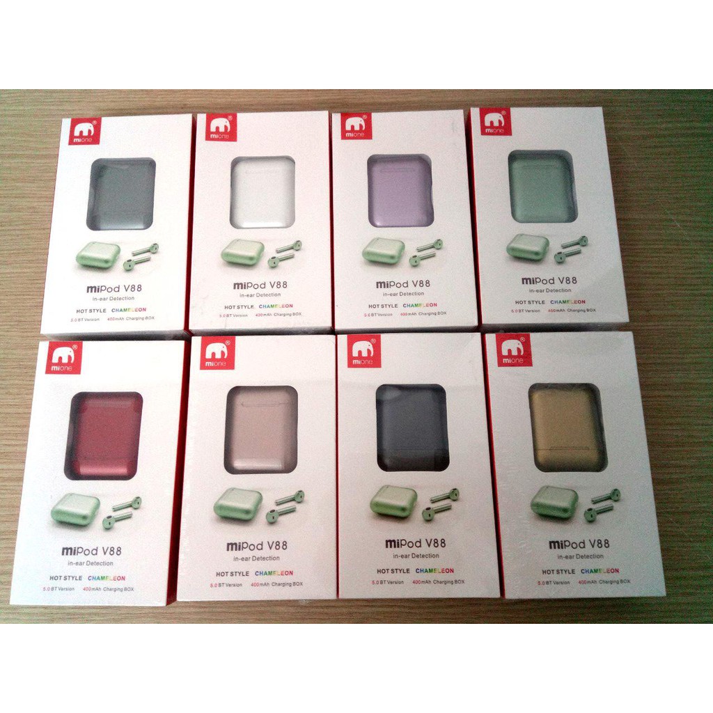 [MÀU KIM LOẠI MỚI MiOne V88 ]tai nghe bluetooth không dây tws 5.0 đặc biệt nút cảm ứng | BigBuy360 - bigbuy360.vn