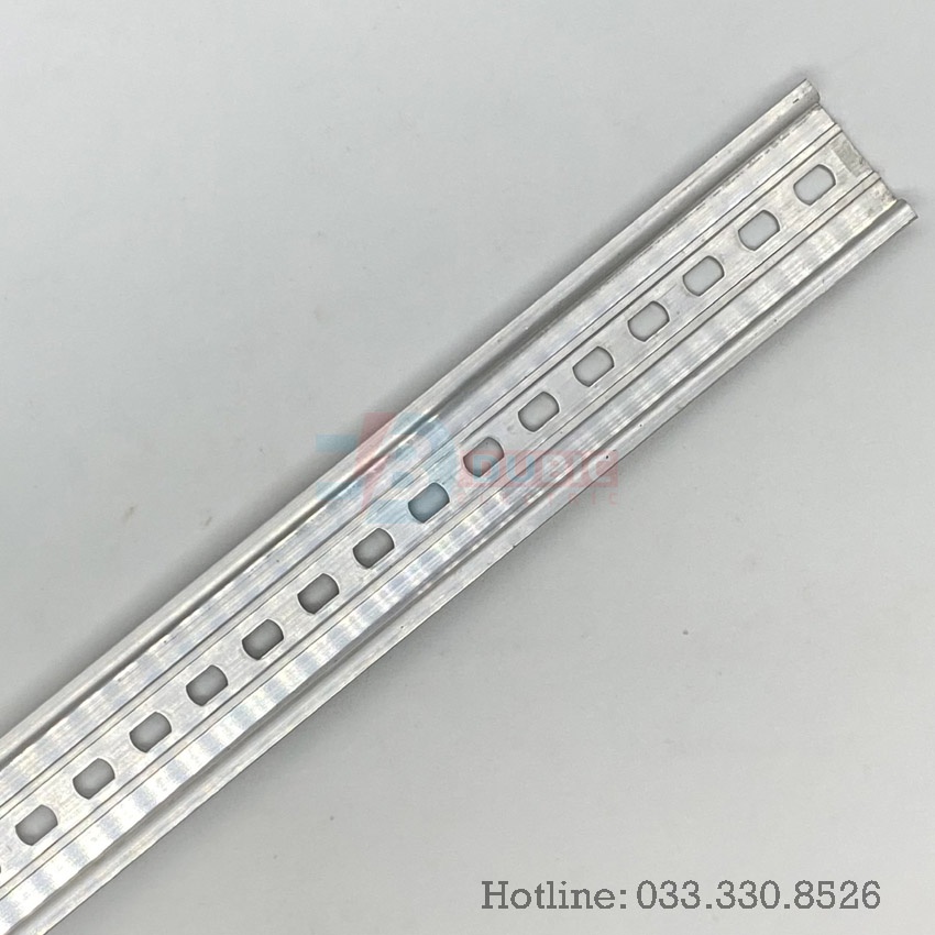 Thanh ray nhôm cài aptomat 35mm dài 1 mét dày 1mm DUBIC