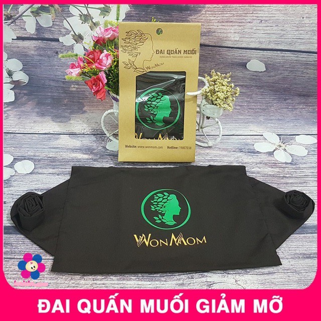 Combo đai quấn muối và 1kg muối giảm eo sau sinh Wonmom