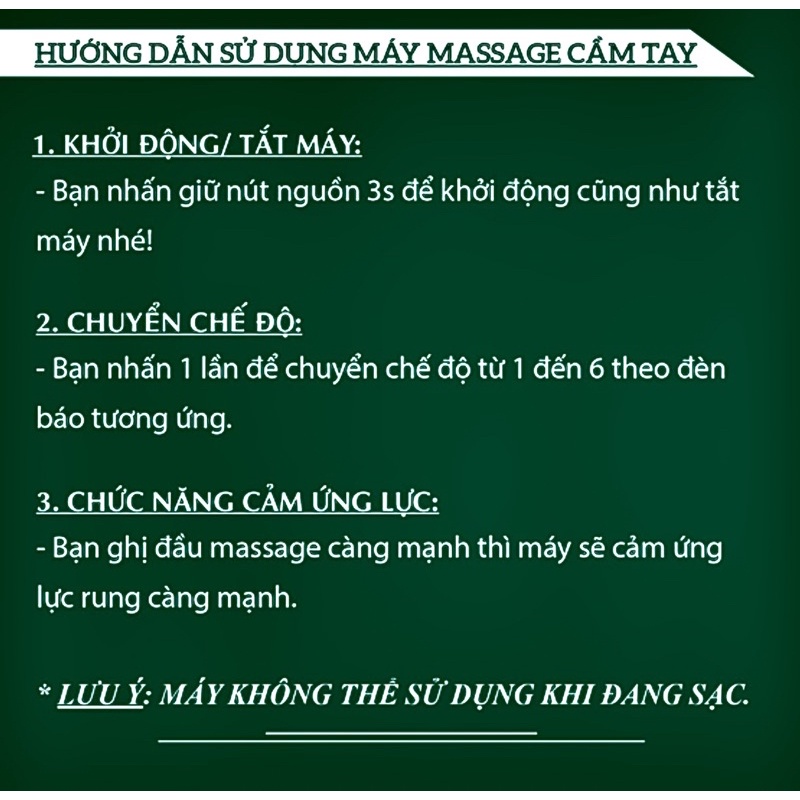 Máy massage cầm tay mini đấm lưng mát xa trị liệu cổ vai gáy 4 đầu 6 chế độ