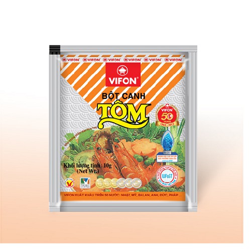 Bột canh tôm nấu canh Vifon dây 10 gói (mỗi gói 10 gram)