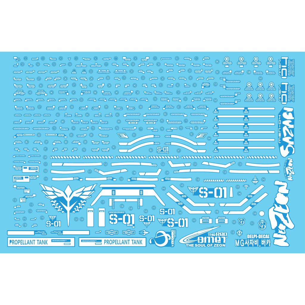 Decal nước dạ quang - MG Sazabi ver.Ka
