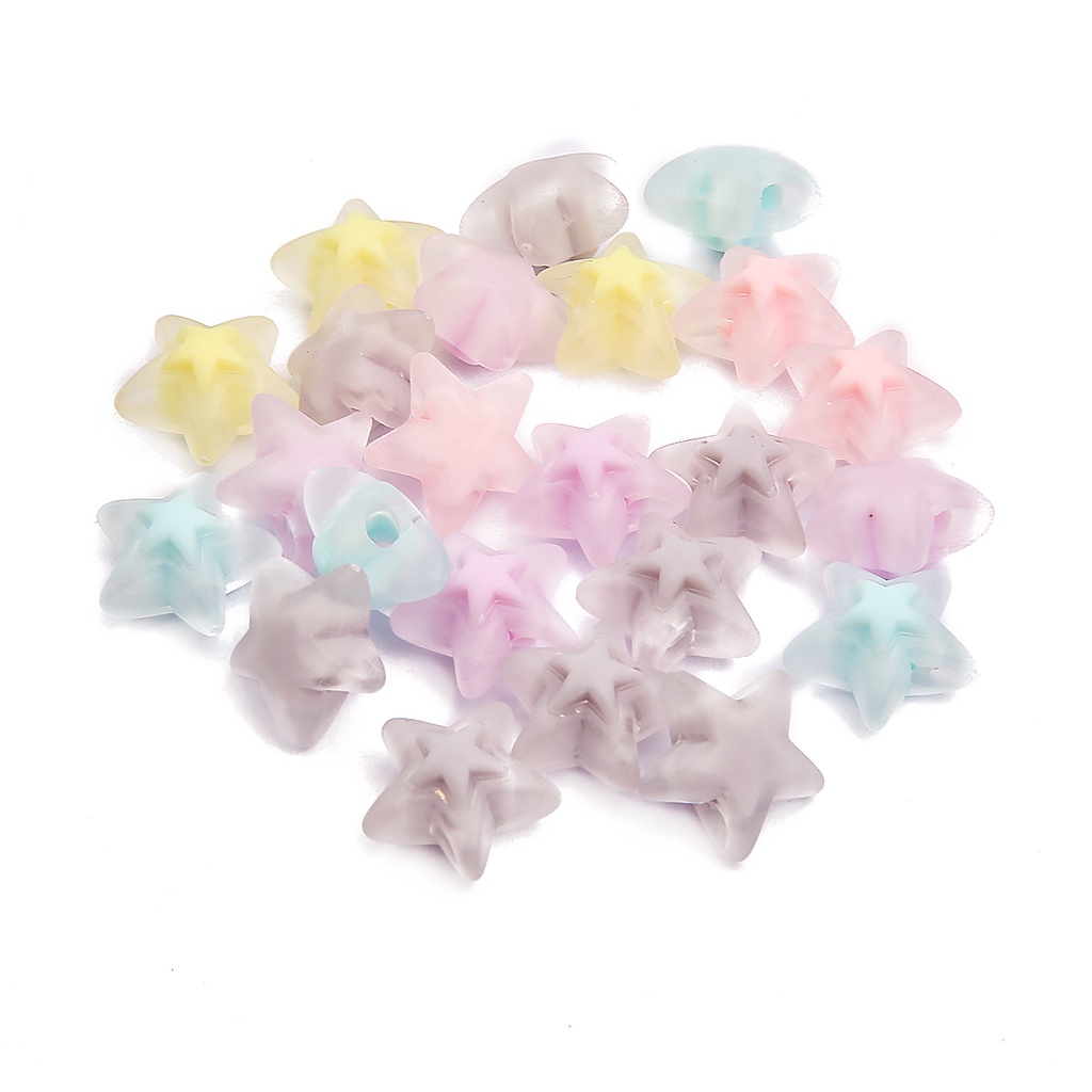 Hạt nhựa acrylic trong suốt hình hoa dành cho làm bông tai/dây chuyền thủ công DIY