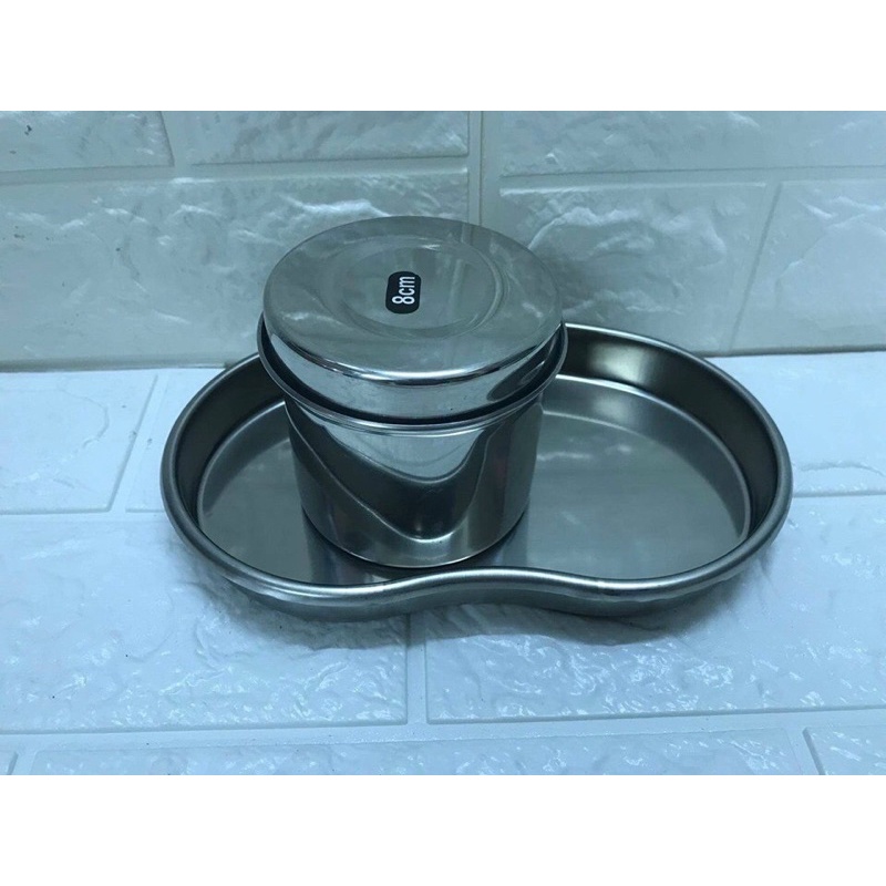 Hũ inox đựng bông Spa y tế